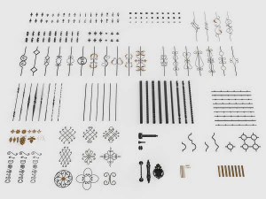 forging elements set 3D Model