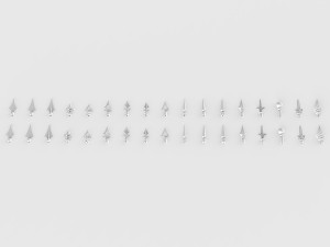 forging elements set Modèle 3D