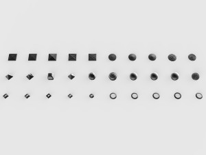 forging elements set Modèle 3D