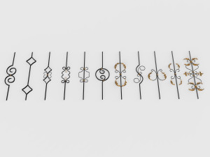 forging elements set Modèle 3D