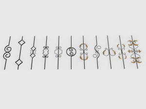 forging elements set 3D Model