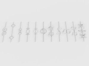 forging elements set Modèle 3D