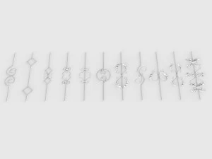 forging elements set 3D Model