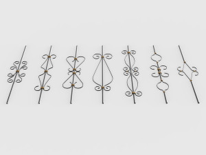 forging elements set Modèle 3D