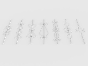 forging elements set Modèle 3D