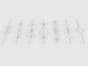 forging elements set 3D Model