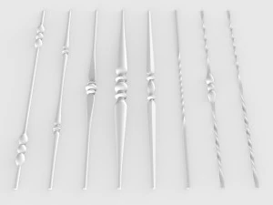 forging elements set 3D Model