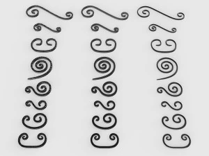 forging elements set 3D Model