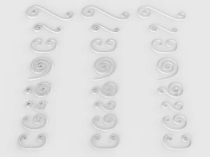 forging elements set 3D Model