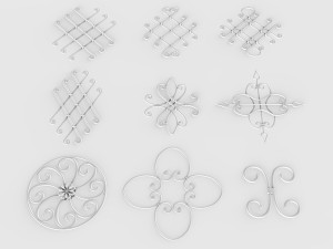 forging elements set Modèle 3D