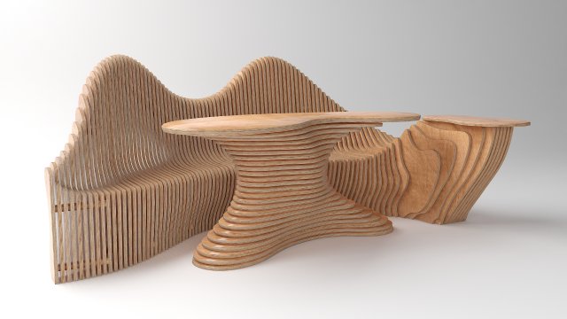 parametric bench table Modelo 3D .c4d .max .obj .3ds .fbx .stl .blend 