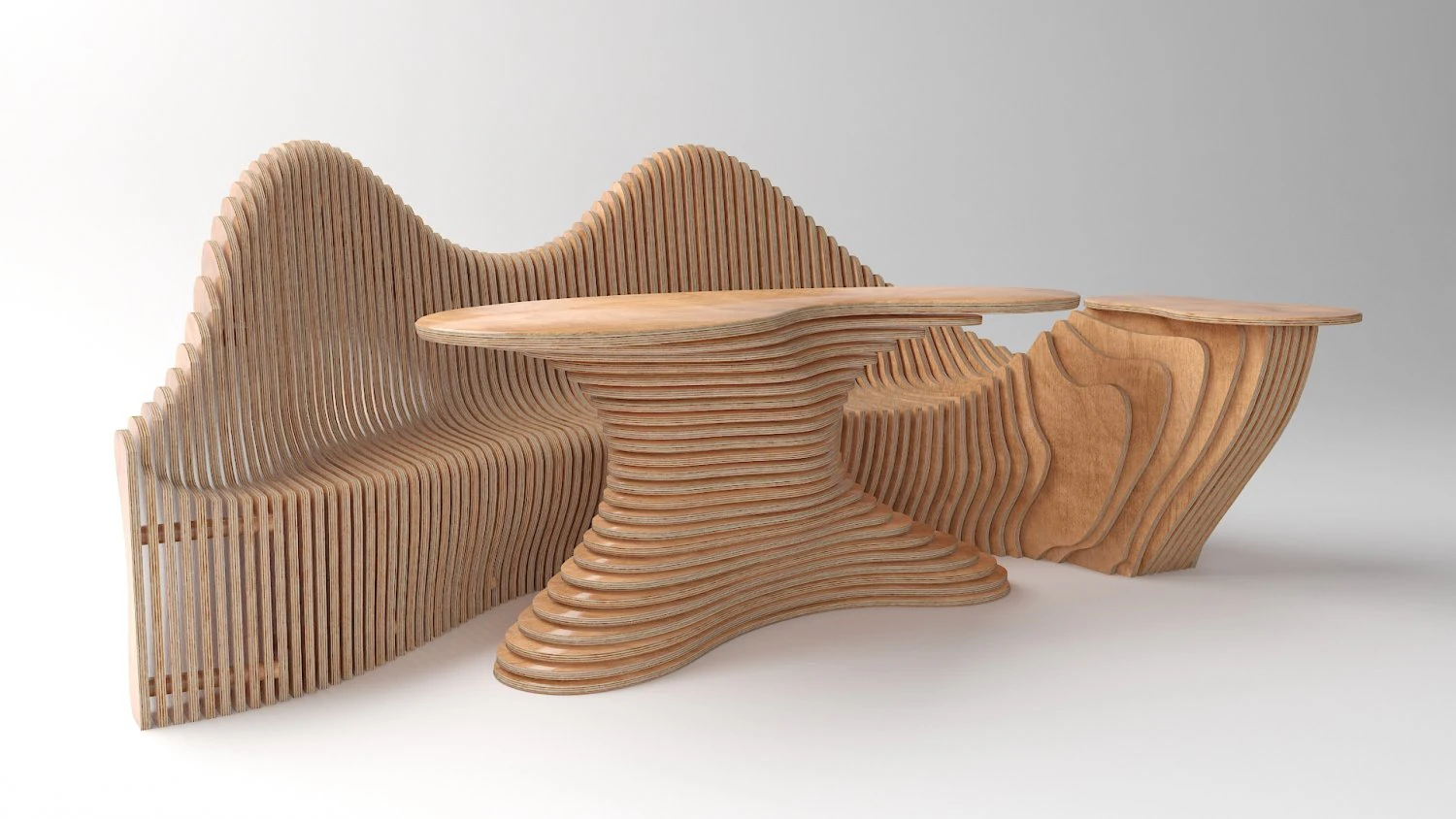 parametric bench table 3D Model .c4d .max .obj .3ds .fbx .stl .blend 