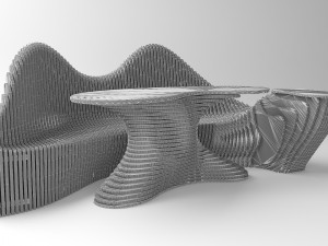 parametric bench table Modelo 3D