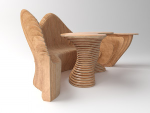 parametric bench table Modelo 3D