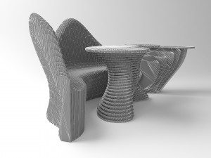 parametric bench table Modelo 3D