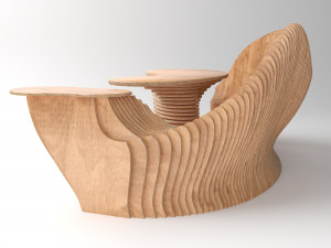 parametric bench table Modelo 3D