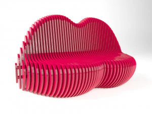 parametric bench lips 3D Model