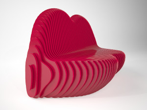parametric bench lips 3D 模型