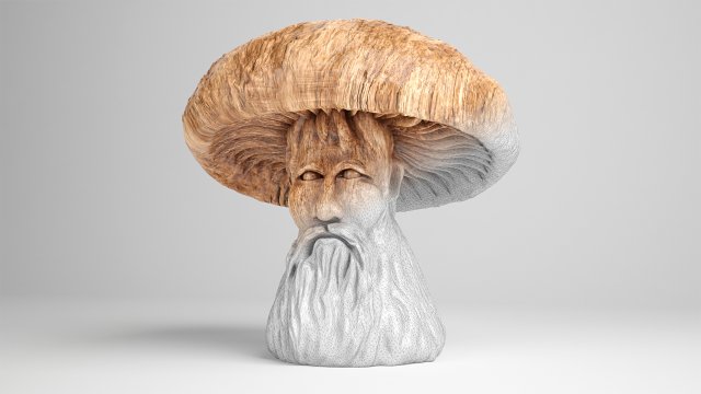 mushroom-old man 3D 모델 .c4d .max .obj .3ds .fbx .stl .blend 