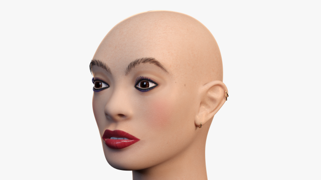 woman head 3D Model .c4d .max .obj .3ds .fbx .stl .blend 