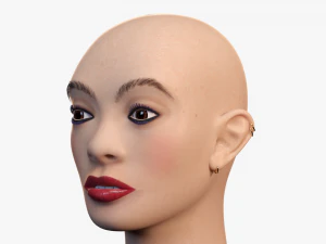 t&ecirc;te de femme Modèle 3D