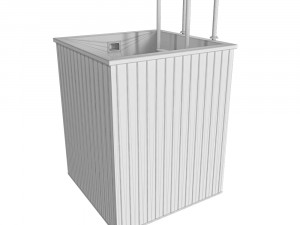 square stainless steel fonts 3D 모델