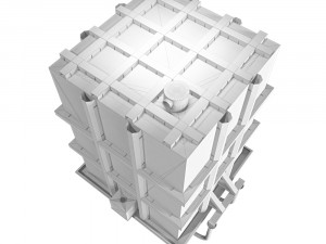 square stainless steel fonts 3D 모델