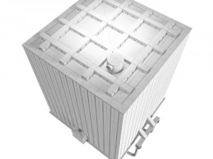 square stainless steel fonts 3D Model
