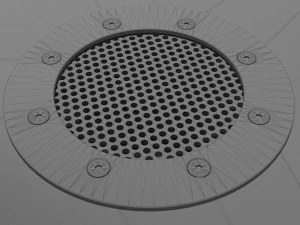 square stainless steel fonts 3D Model