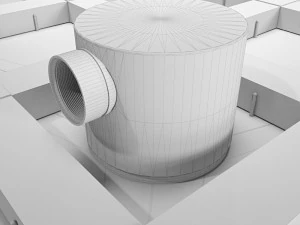 square stainless steel fonts 3D Model