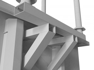 square stainless steel fonts 3D 모델