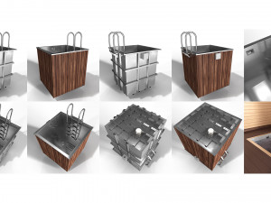 square stainless steel fonts 3D 모델