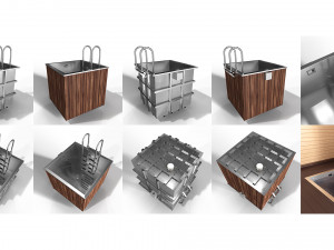square stainless steel fonts 3D 모델