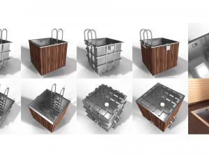 square stainless steel fonts 3D Model
