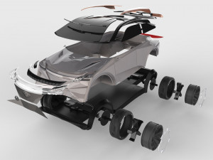 nissan imq concept 2019 modified 3D 모델