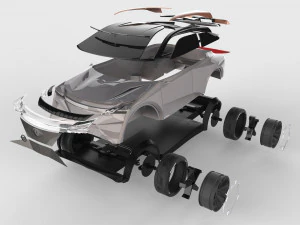 nissan imq concept 2019 modified 3D Model