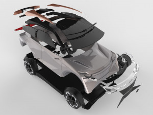 nissan imq concept 2019 modified 3D 모델