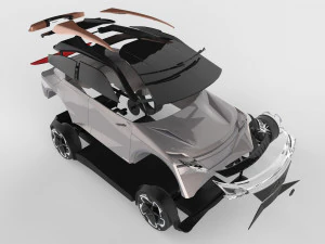 nissan imq concept 2019 modified 3D Model