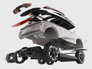 nissan imq concept 2019 modified 3D Model