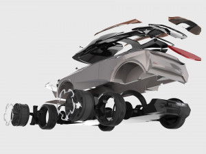 nissan imq concept 2019 modified 3D 모델