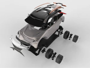 nissan imq concept 2019 modified 3D Model