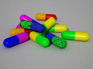 vitamins in capsules Model 3D