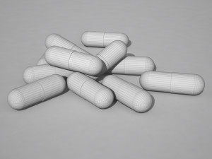 vitamins in capsules Model 3D