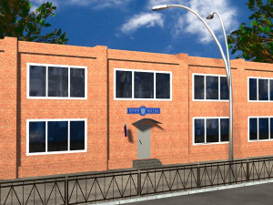 russian post office building 3D 모델