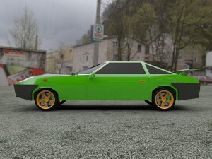 green car Modelo 3D