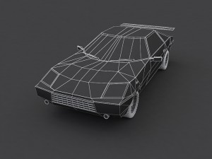 green car Modelo 3D