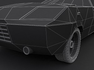 green car Modelo 3D