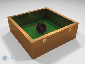 meteorite fire sign exhibit 3D Model