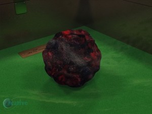 meteorite fire sign exhibit Modelo 3D