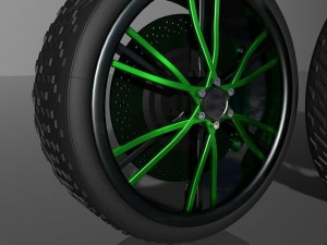car wheels collection Model 3D